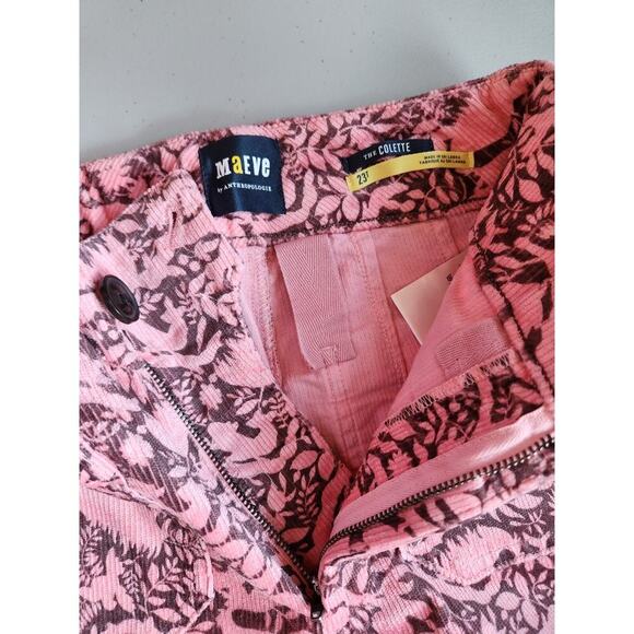 NWT Maeve The Colette Cropped Corduroy Wide Leg Pants Sz 23 Tall Pink #7F403 - Picture 8 of 11